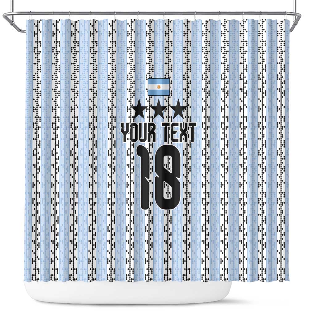 Custom Argentina Heritage Football Shower Curtain La Albiceleste Glory Road to 2026