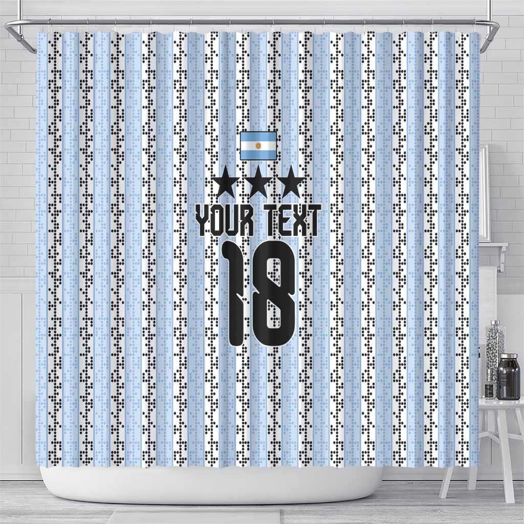 Custom Argentina Heritage Football Shower Curtain La Albiceleste Glory Road to 2026