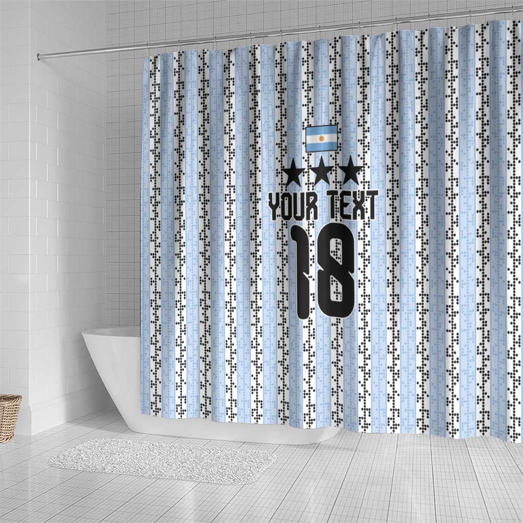 Custom Argentina Heritage Football Shower Curtain La Albiceleste Glory Road to 2026