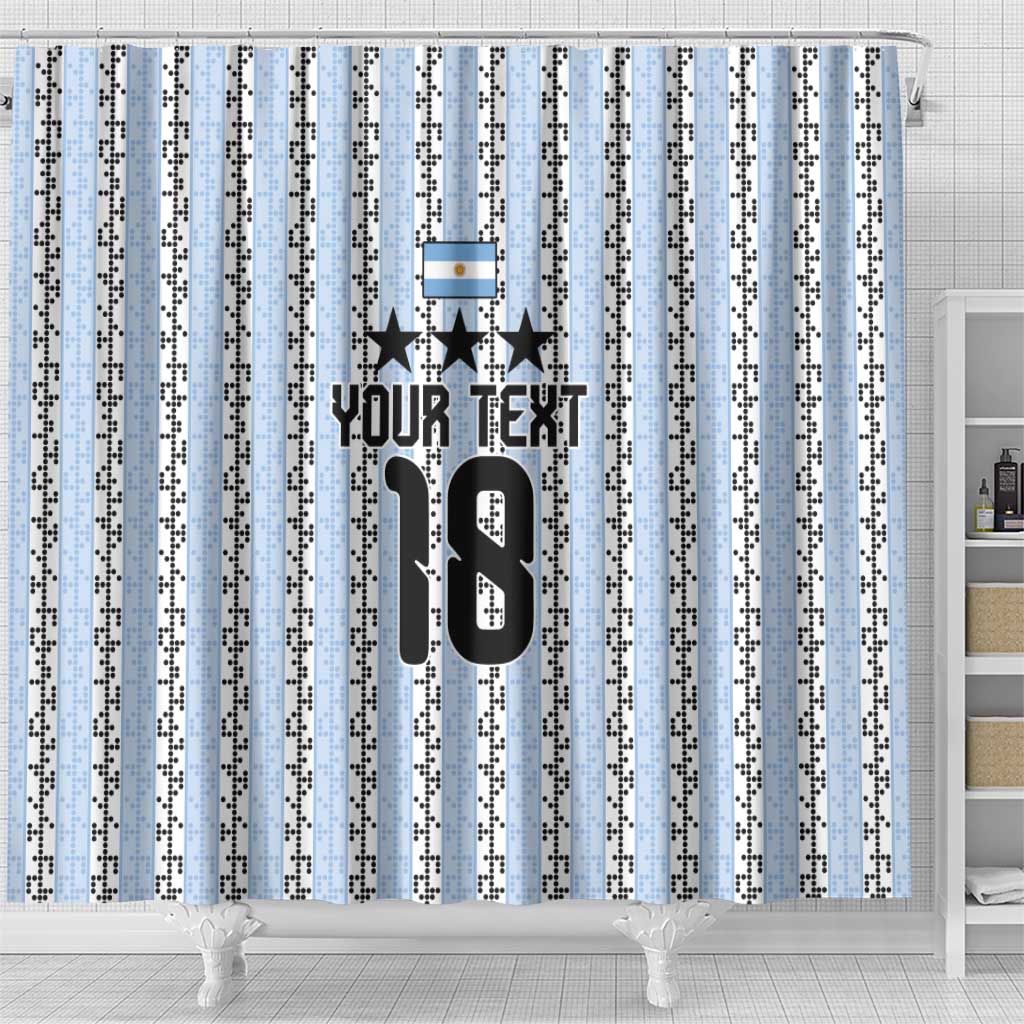 Custom Argentina Heritage Football Shower Curtain La Albiceleste Glory Road to 2026