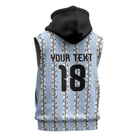 Custom Argentina Heritage Football Sleeveless Hoodie La Albiceleste Glory Road to 2026