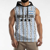 Custom Argentina Heritage Football Sleeveless Hoodie La Albiceleste Glory Road to 2026