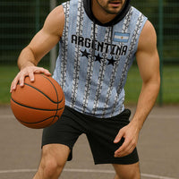 Custom Argentina Heritage Football Sleeveless Hoodie La Albiceleste Glory Road to 2026