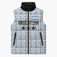 Custom Argentina Heritage Football Sleeveless Puffer Jacket La Albiceleste Glory Road to 2026