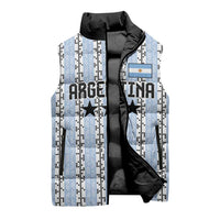 Custom Argentina Heritage Football Sleeveless Puffer Jacket La Albiceleste Glory Road to 2026