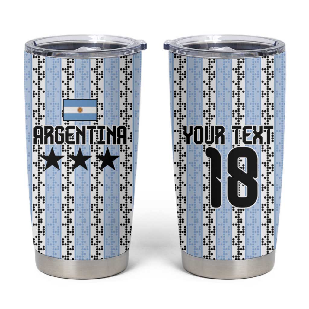 Custom Argentina Heritage Football Tumbler Cup La Albiceleste Glory Road to 2026