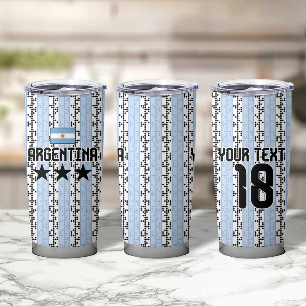 Custom Argentina Heritage Football Tumbler Cup La Albiceleste Glory Road to 2026