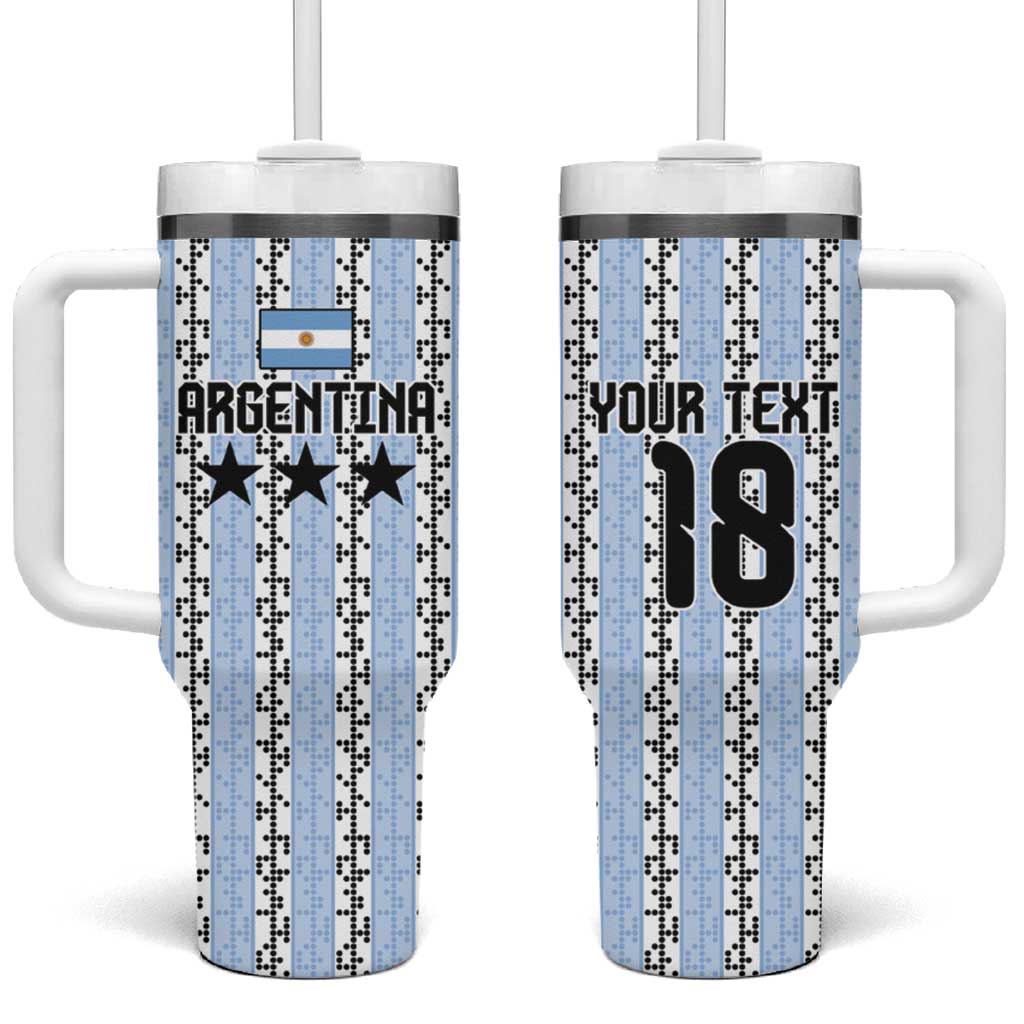 Custom Argentina Heritage Football Tumbler With Handle La Albiceleste Glory Road to 2026