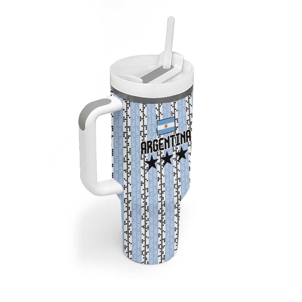Custom Argentina Heritage Football Tumbler With Handle La Albiceleste Glory Road to 2026