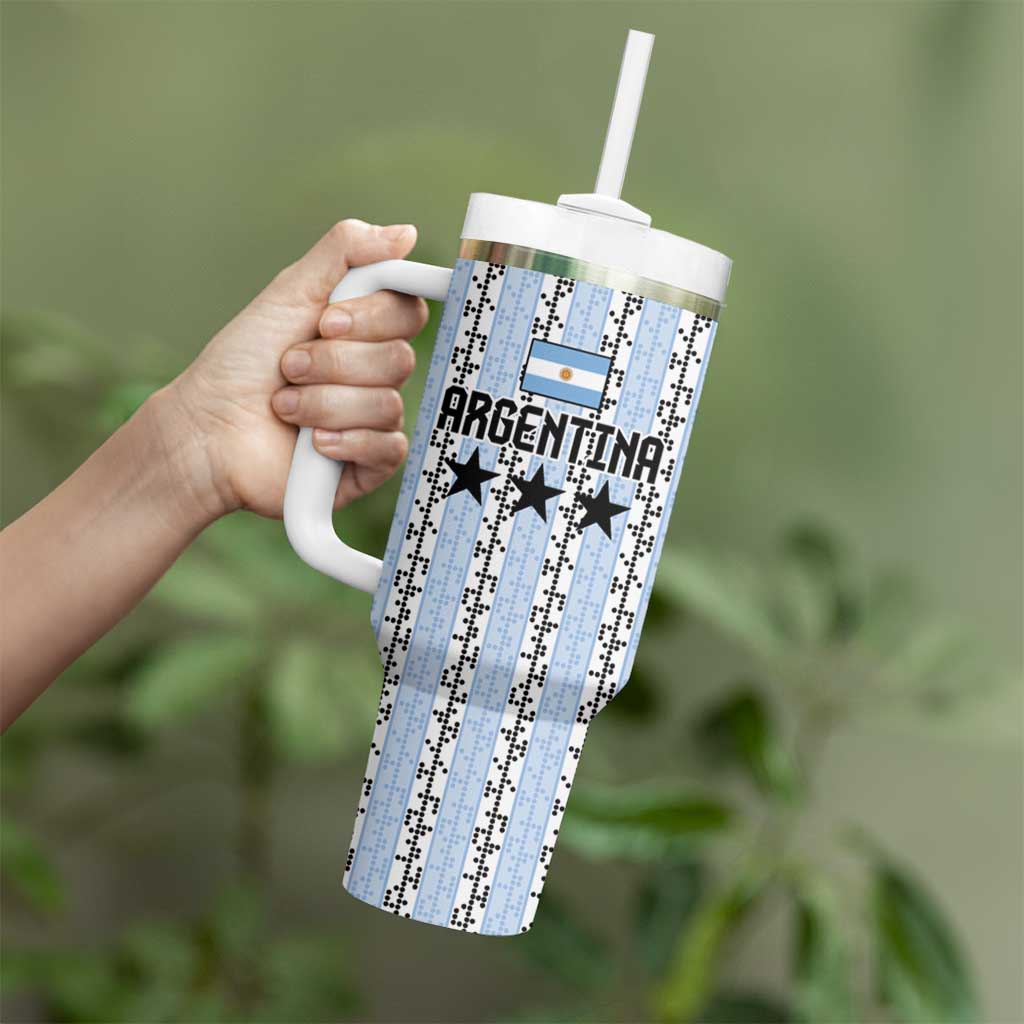 Custom Argentina Heritage Football Tumbler With Handle La Albiceleste Glory Road to 2026