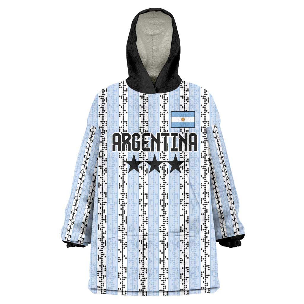 Custom Argentina Heritage Football Wearable Blanket Hoodie La Albiceleste Glory Road to 2026