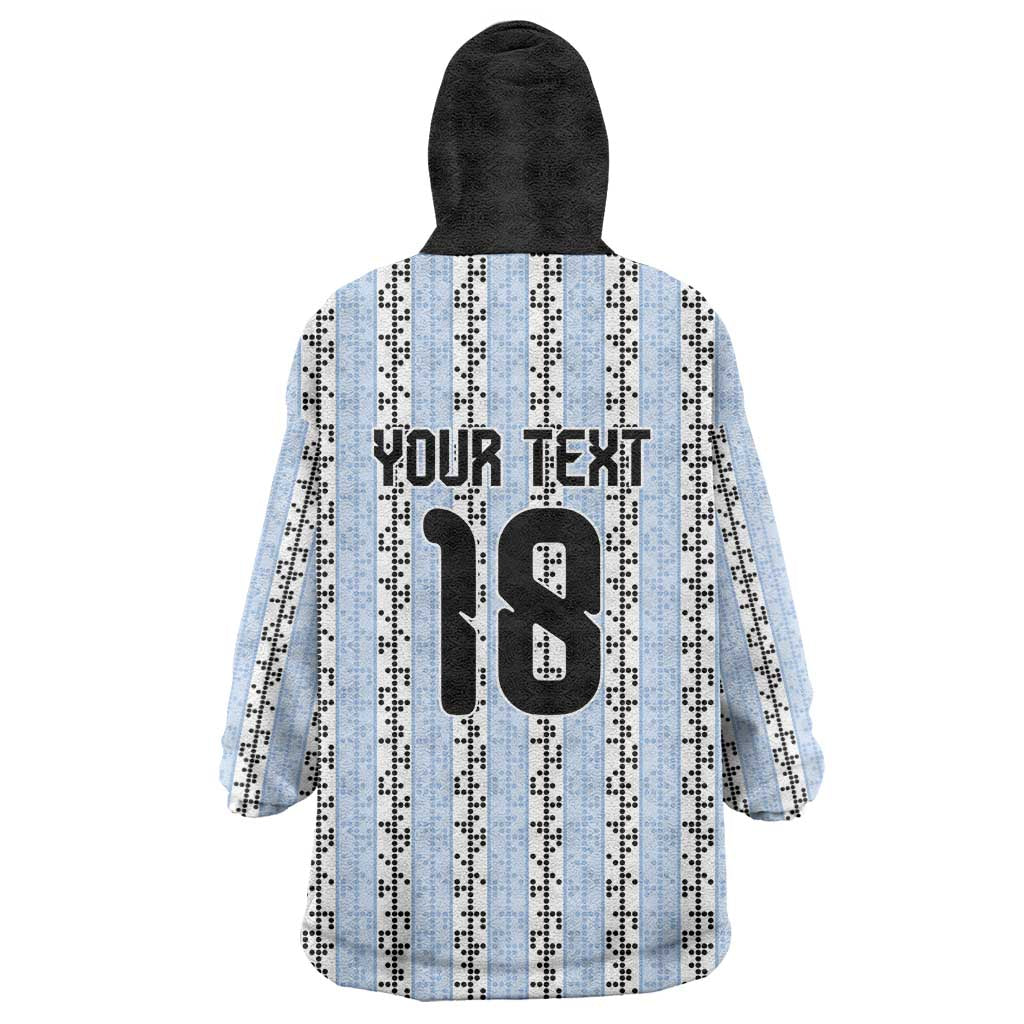 Custom Argentina Heritage Football Wearable Blanket Hoodie La Albiceleste Glory Road to 2026