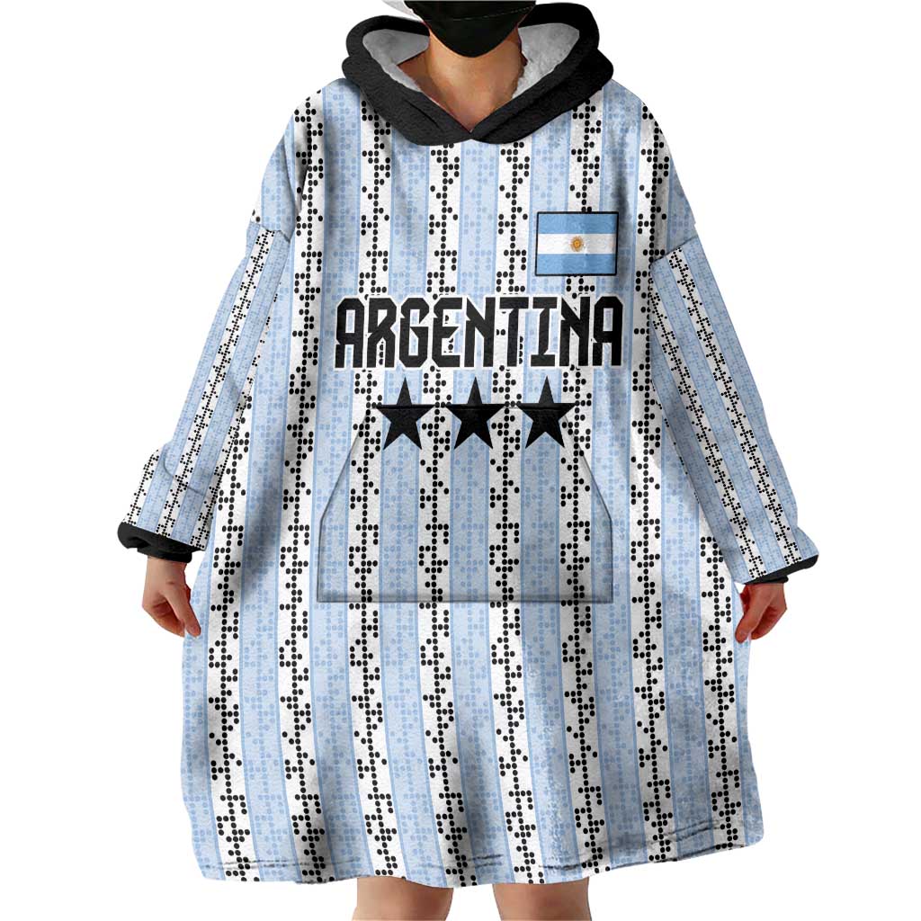 Custom Argentina Heritage Football Wearable Blanket Hoodie La Albiceleste Glory Road to 2026