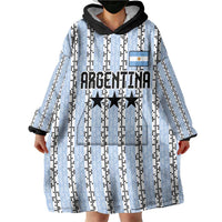 Custom Argentina Heritage Football Wearable Blanket Hoodie La Albiceleste Glory Road to 2026