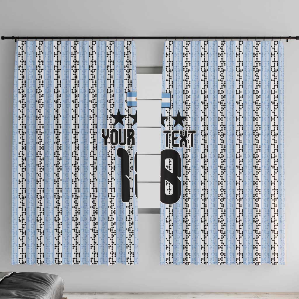 Custom Argentina Heritage Football Window Curtain La Albiceleste Glory Road to 2026