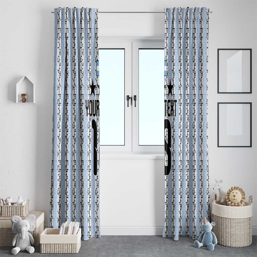 Custom Argentina Heritage Football Window Curtain La Albiceleste Glory Road to 2026