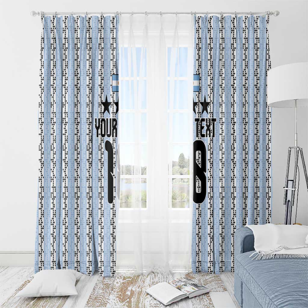 Custom Argentina Heritage Football Window Curtain La Albiceleste Glory Road to 2026