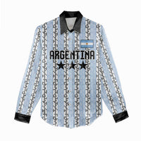 Custom Argentina Heritage Football Women Casual Shirt La Albiceleste Glory Road to 2026