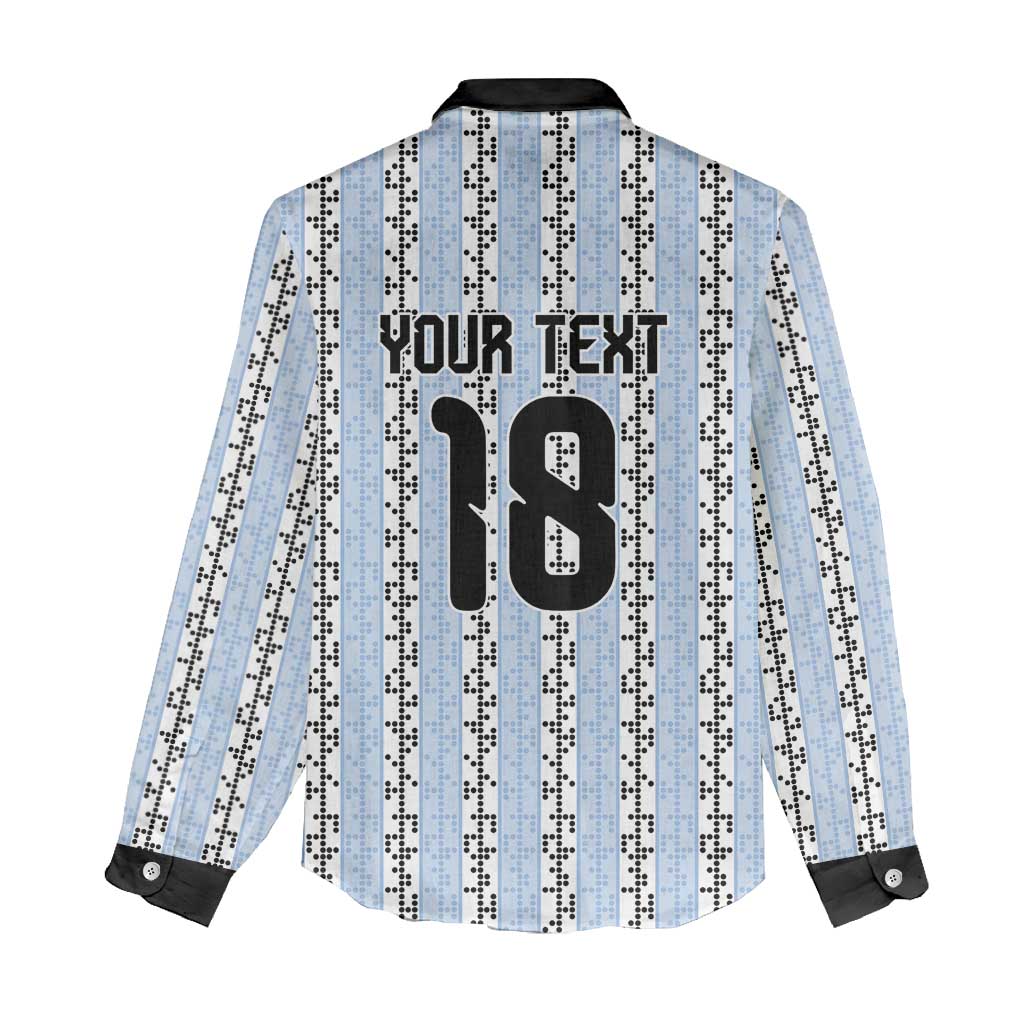 Custom Argentina Heritage Football Women Casual Shirt La Albiceleste Glory Road to 2026