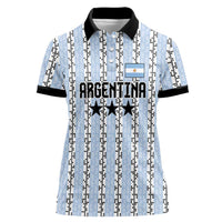 Custom Argentina Heritage Football Women Polo Shirt La Albiceleste Glory Road to 2026