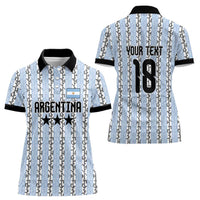 Custom Argentina Heritage Football Women Polo Shirt La Albiceleste Glory Road to 2026