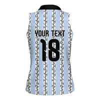 Custom Argentina Heritage Football Women Sleeveless Polo Shirt La Albiceleste Glory Road to 2026