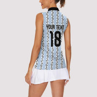 Custom Argentina Heritage Football Women Sleeveless Polo Shirt La Albiceleste Glory Road to 2026