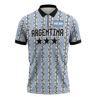 Custom Argentina Heritage Football Zipper Polo Shirt La Albiceleste Glory Road to 2026