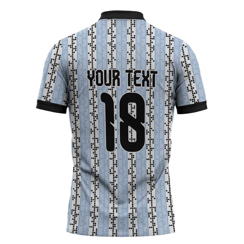 Custom Argentina Heritage Football Zipper Polo Shirt La Albiceleste Glory Road to 2026