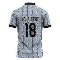 Custom Argentina Heritage Football Zipper Polo Shirt La Albiceleste Glory Road to 2026