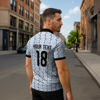 Custom Argentina Heritage Football Zipper Polo Shirt La Albiceleste Glory Road to 2026