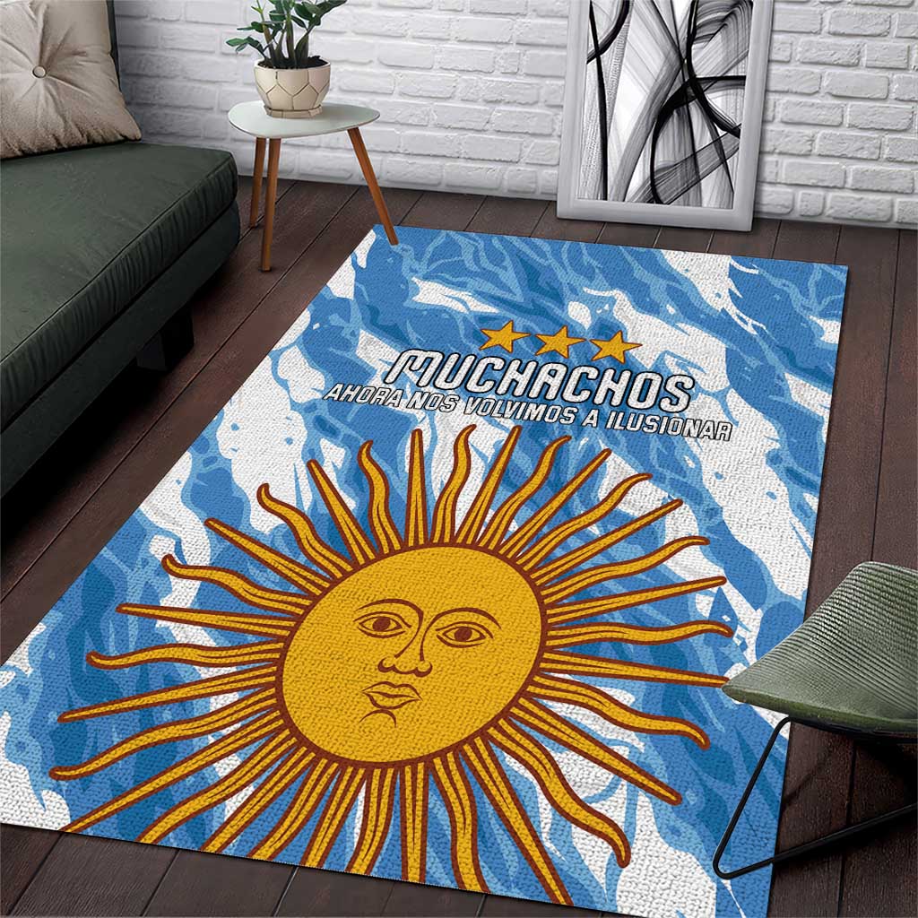 Argentina Football Area Rug Muchachos, Ahora Nos Volvimos a Ilusionar