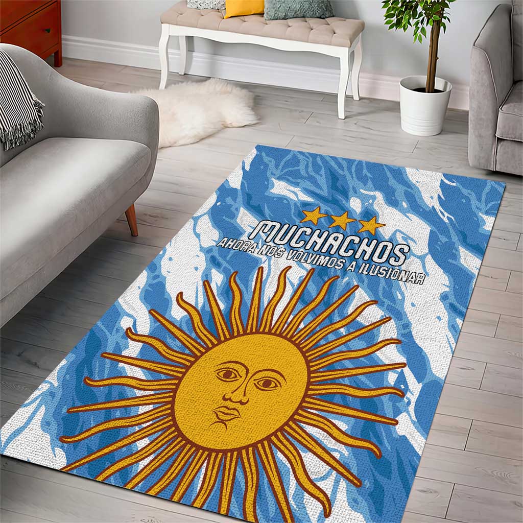 Argentina Football Area Rug Muchachos, Ahora Nos Volvimos a Ilusionar