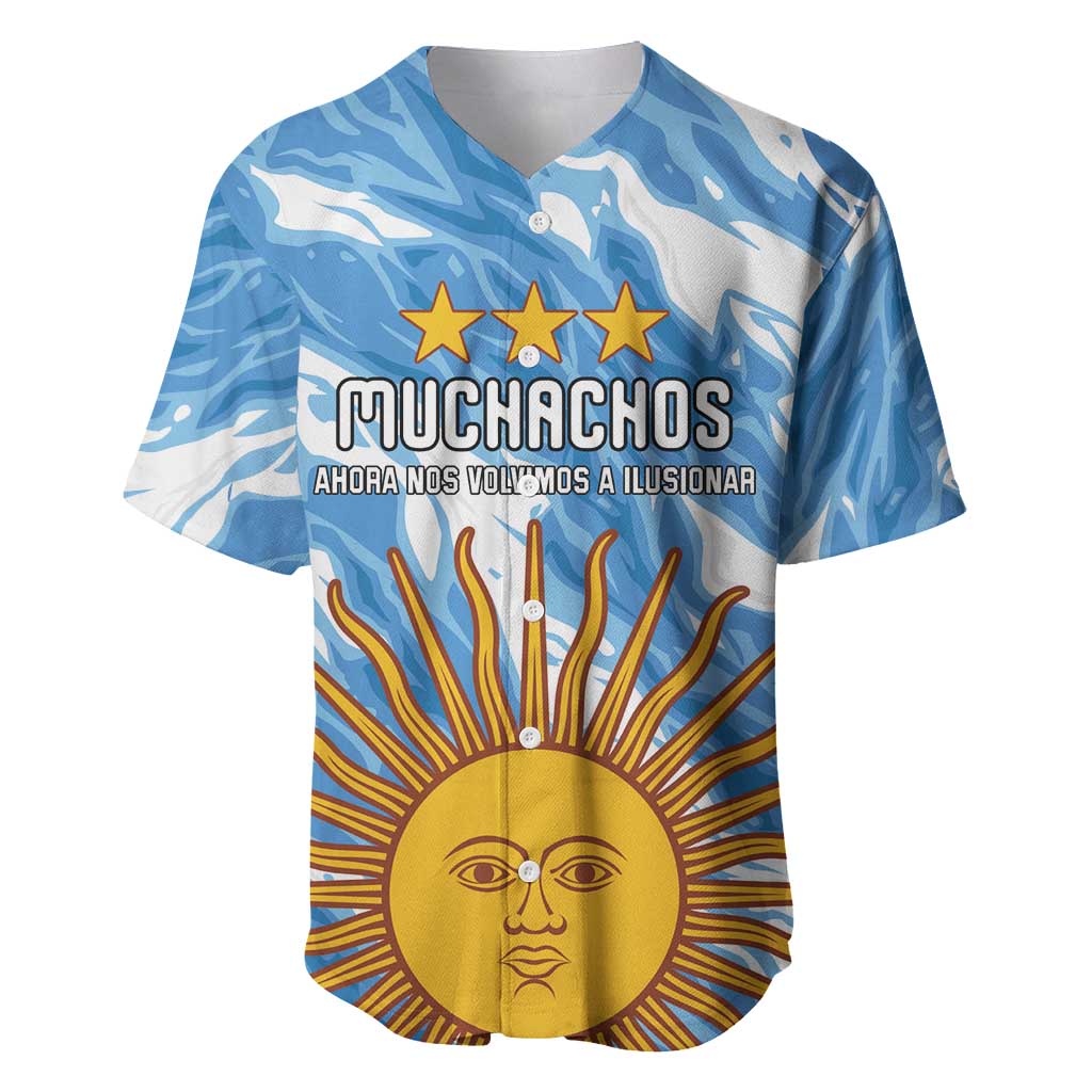 Custom Argentina Football Baseball Jersey Muchachos, Ahora Nos Volvimos a Ilusionar