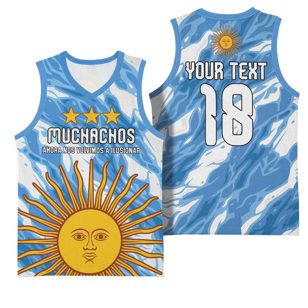 Custom Argentina Football Basketball Jersey Muchachos, Ahora Nos Volvimos a Ilusionar