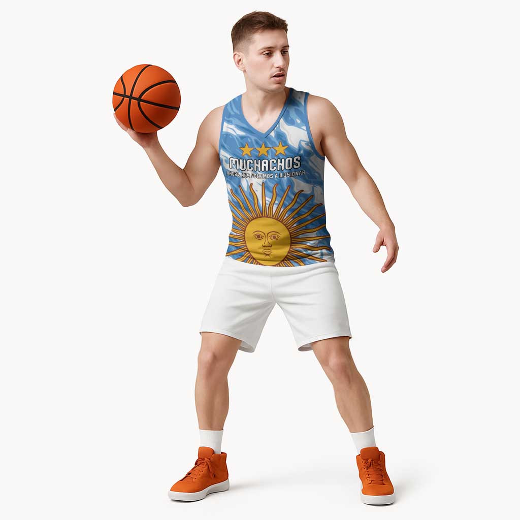 Custom Argentina Football Basketball Jersey Muchachos, Ahora Nos Volvimos a Ilusionar