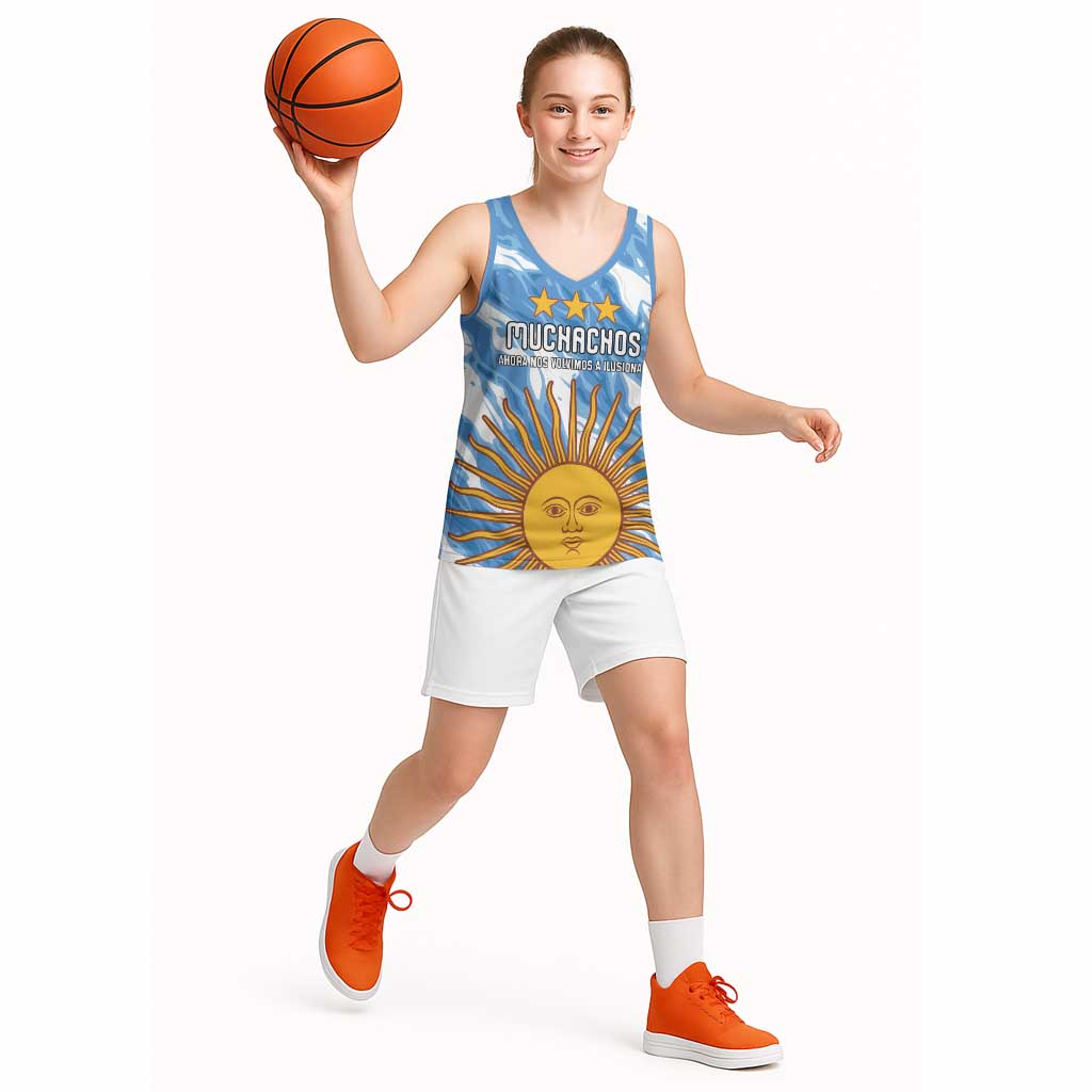 Custom Argentina Football Basketball Jersey Muchachos, Ahora Nos Volvimos a Ilusionar
