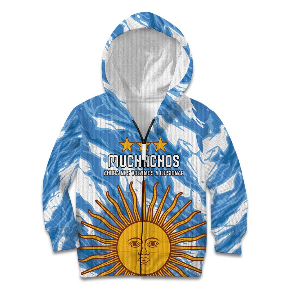 Custom Argentina Football Kid Hoodie Muchachos, Ahora Nos Volvimos a Ilusionar