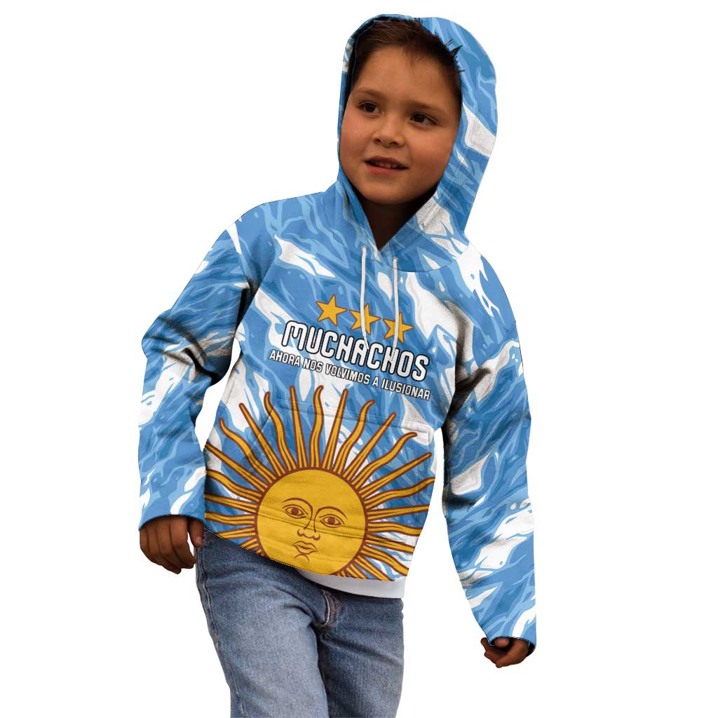 Custom Argentina Football Kid Hoodie Muchachos, Ahora Nos Volvimos a Ilusionar