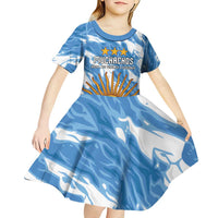 Custom Argentina Football Kid Short Sleeve Dress Muchachos, Ahora Nos Volvimos a Ilusionar