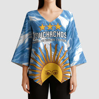 Custom Argentina Football Kimono Sleeve Blouse Muchachos, Ahora Nos Volvimos a Ilusionar