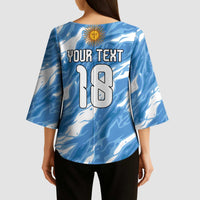 Custom Argentina Football Kimono Sleeve Blouse Muchachos, Ahora Nos Volvimos a Ilusionar