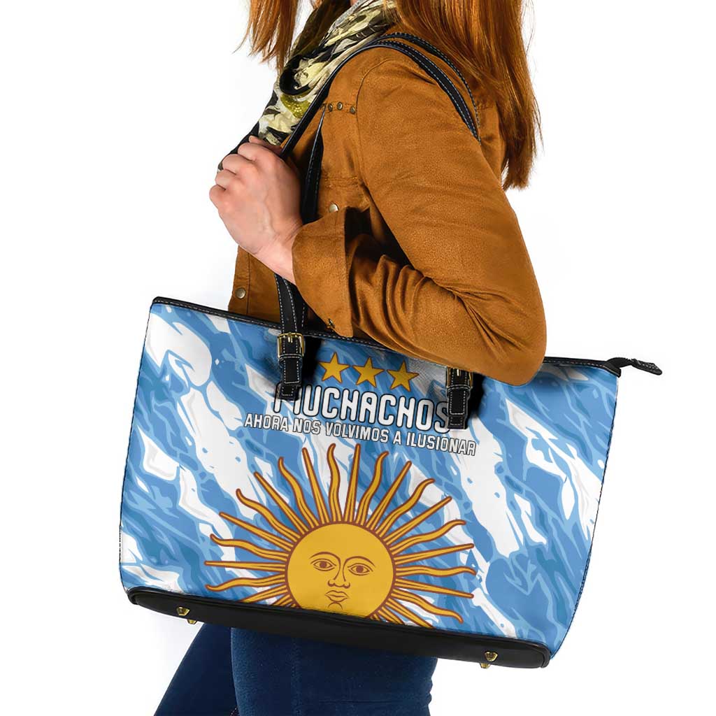 Argentina Football Leather Tote Bag Muchachos, Ahora Nos Volvimos a Ilusionar