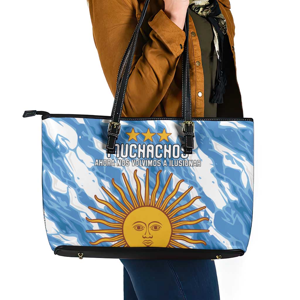 Argentina Football Leather Tote Bag Muchachos, Ahora Nos Volvimos a Ilusionar