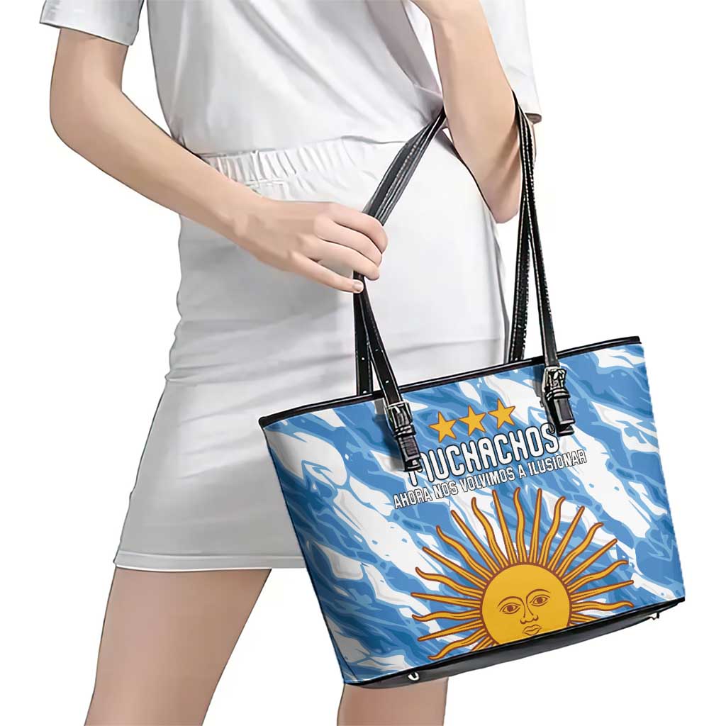 Argentina Football Leather Tote Bag Muchachos, Ahora Nos Volvimos a Ilusionar