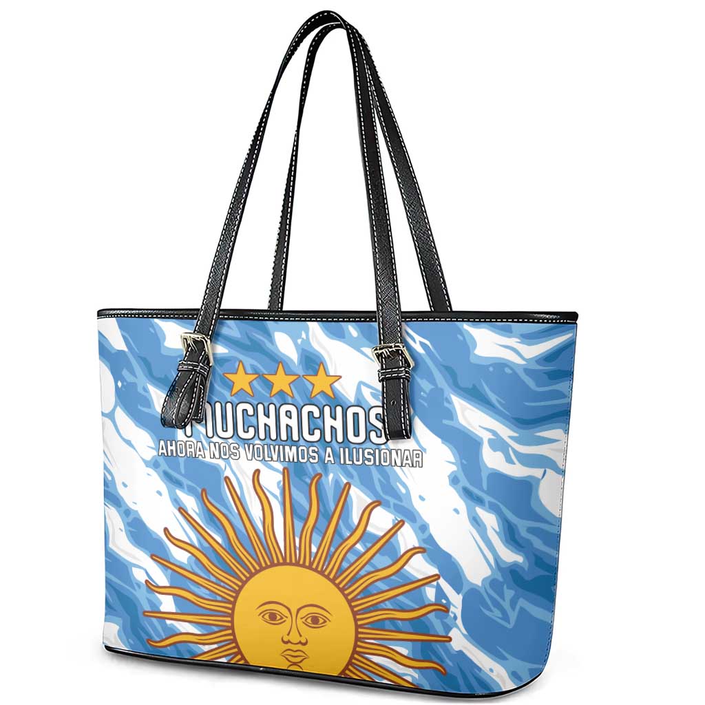 Argentina Football Leather Tote Bag Muchachos, Ahora Nos Volvimos a Ilusionar
