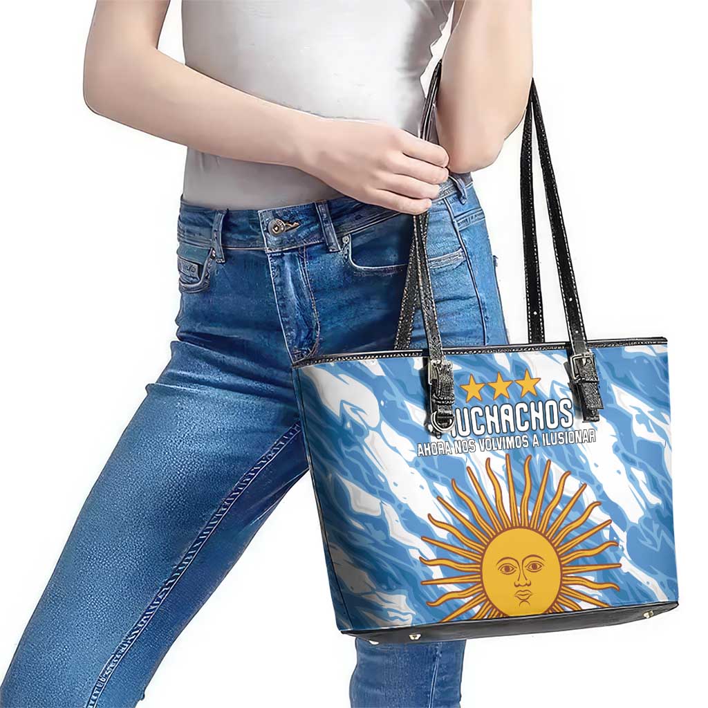 Argentina Football Leather Tote Bag Muchachos, Ahora Nos Volvimos a Ilusionar