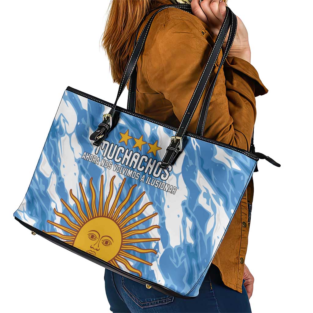 Argentina Football Leather Tote Bag Muchachos, Ahora Nos Volvimos a Ilusionar