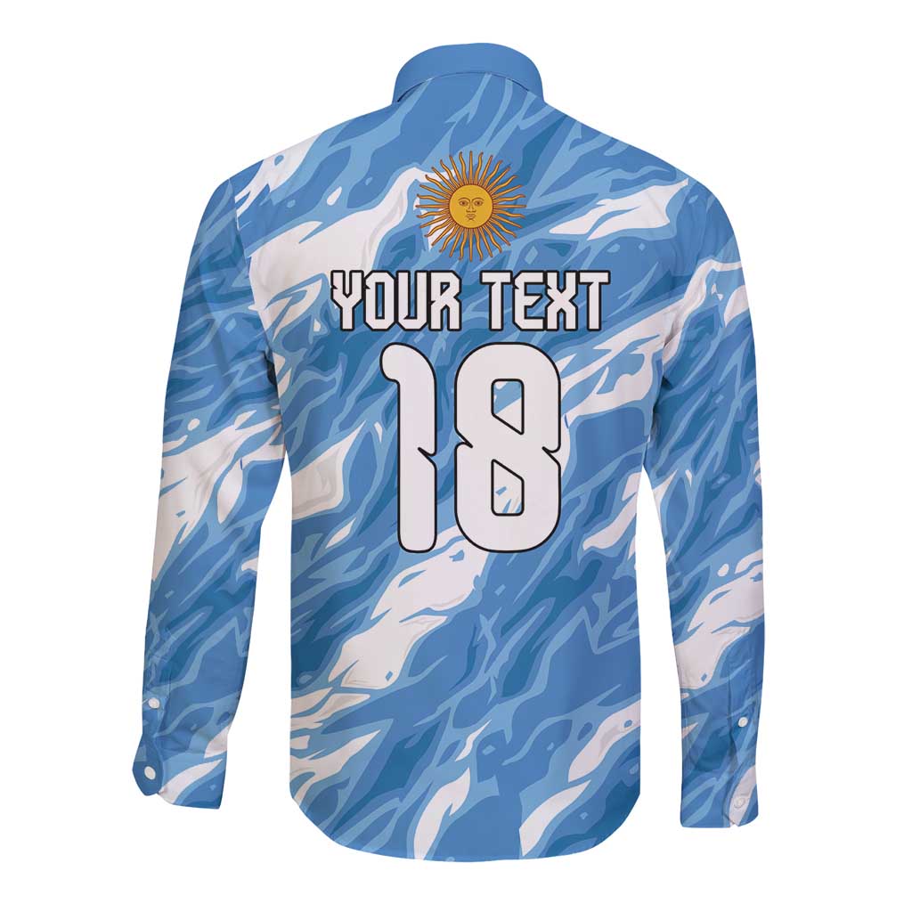 Custom Argentina Football Long Sleeve Button Shirt Muchachos, Ahora Nos Volvimos a Ilusionar