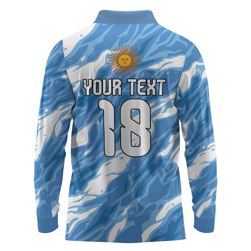 Custom Argentina Football Long Sleeve Polo Shirt Muchachos, Ahora Nos Volvimos a Ilusionar